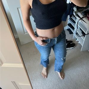 Armani flare low rise jeans